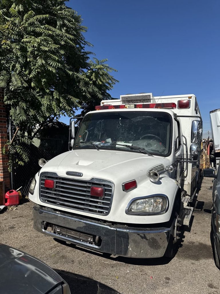 Gwendolyn, the Freightliner ambulance AJ uses as his service truck.